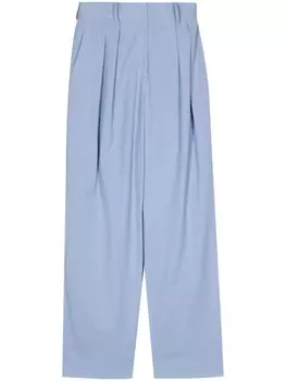 STAUD широкие брюки со складками, синий