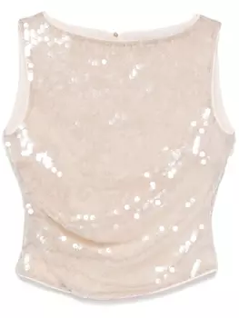 STAUD топ Eton без рукавов, нейтральный цвет