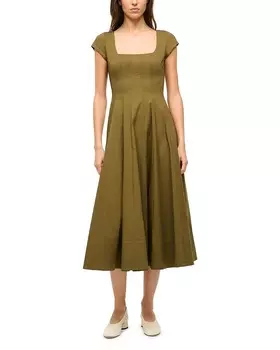 STAUD Уэллс Платье, зеленый