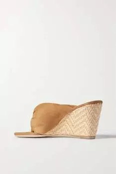 STAUD замшевые эспадрильи на танкетке Dahlia, светло-коричневый