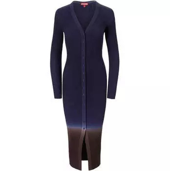 Staud женское платье-свитер Shoko в рубчик, цвет Twilight Dip Dye