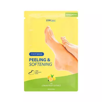 Stay Well Peeling &amp; Softening Foot Mask маска для ног в виде носков Лимон 1 пара