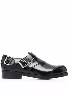 Stefan Cooke туфли монки Biker с пряжками, черный