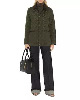 Стеганая амбарная куртка Burberry, зеленый