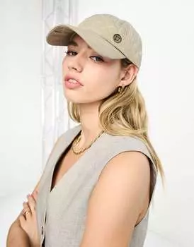 Стеганая бейсболка Elle с камнем