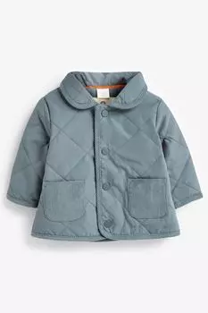 Стеганая детская куртка с воротником Next, синий
