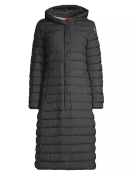 Стеганая длинная куртка Omega Parajumpers, черный