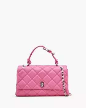 Стеганая двойная сумка-трансформер через плечо Marc Jacobs, цвет Bow Pink