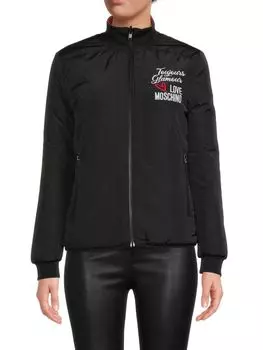 Стеганая двусторонняя куртка Love Moschino, черный