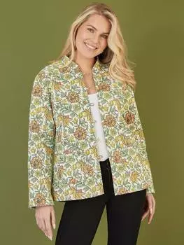 Стеганая двусторонняя куртка в цветочек Yumi, цвет Yellow/Multi