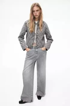 Стеганая джинсовая куртка H&M, мультиколор