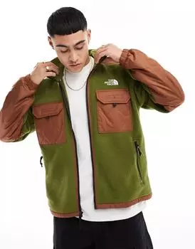 Стеганая флисовая толстовка оливкового и коричневого цвета The North Face Royal Arch