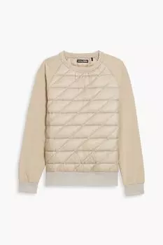 Стеганая флисовая толстовка со вставками-ракушками HOLDEN, бежевый