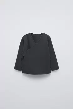 Стеганая футболка ZARA, сталь