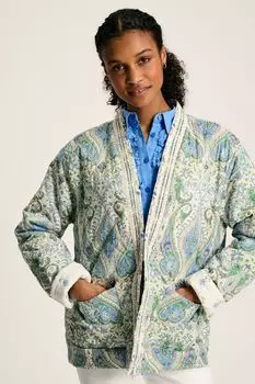 Стеганая хлопковая куртка "Блейкни" свободного кроя Joules, мультиколор