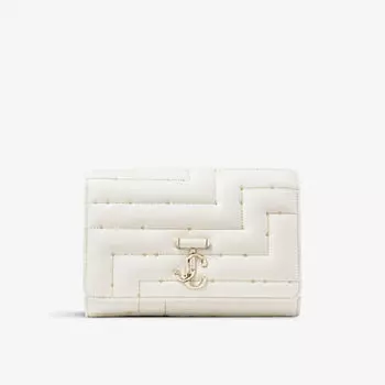 Стеганая кожаная сумка через плечо Avenue Jimmy Choo, желтый