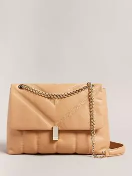 Стеганая кожаная сумка через плечо Ayasie Ted Baker, кэмел