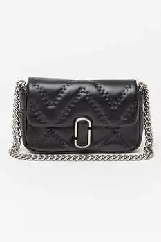 Стеганая кожаная сумка через плечо Marc Jacobs, черный
