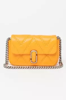 Стеганая кожаная сумка через плечо Marc Jacobs, оранжевый