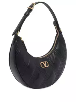 Стеганая кожаная сумка через плечо VALENTINO GARAVANI, черный