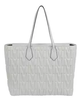 Стеганая кожаная сумка-тоут M Moschino, белый