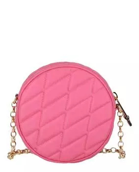 Стеганая круглая сумка через плечо Moschino, цвет Light Pink