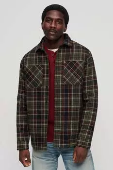 Стеганая купеческая рубашка Superdry, зеленый