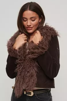 Стеганая куртка афганского кроя укороченного кроя на подкладке Superdry, коричневый