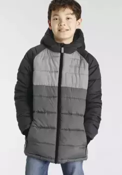 Стеганая куртка Alife & Kickin "в стиле колор-блок", с капюшоном, со светоотражающими деталями и стильной стежкой, черный