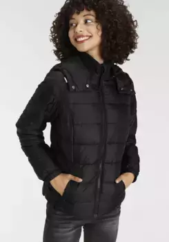 Стеганая куртка ALPENBLITZ "SEJUK", с капюшоном, черный