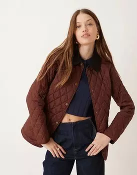 Стеганая куртка Annandale насыщенного коричневого цвета Barbour