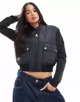 Стеганая куртка Barbour International Emerson черного цвета