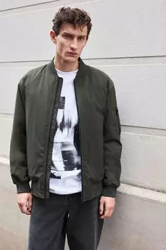 Стеганая куртка бомбер ma1 Next, зеленый