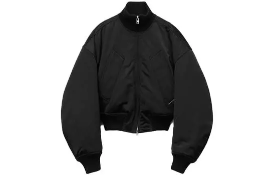 Стеганая куртка-бомбер с логотипом Alexander Wang, черный