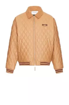 Стеганая куртка-бомбер середины века House Of Sunny, коричневый