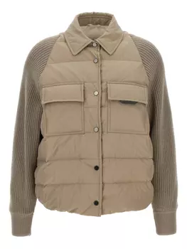Стеганая куртка Brunello Cucinelli, нейтральный