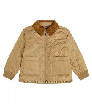 Стеганая куртка Burberry, бежевый