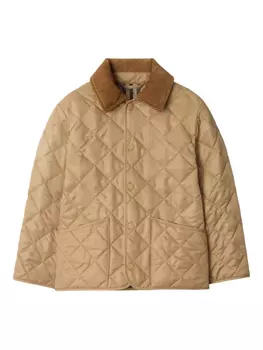 Стеганая куртка Burberry Kids, нейтральный