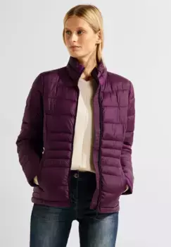 Стеганая куртка Cecil, без капюшона, с современной стежкой, цвет Deep Berry