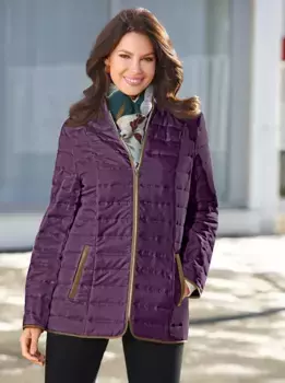 Стеганая куртка Classic Basics, без капюшона, цвет Pflaume