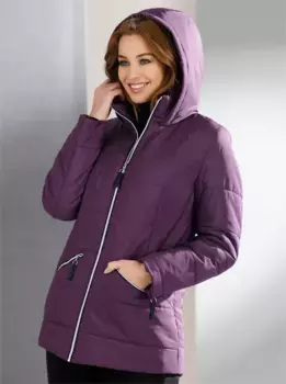 Стеганая куртка Classic Basics с капюшоном, цвет Aubergine