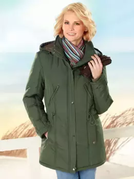 Стеганая куртка Classic Basics с капюшоном, хаки