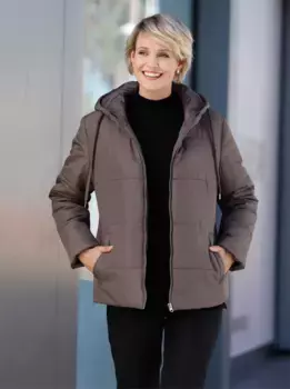 Стеганая куртка Classic Basics с капюшоном, коричневый