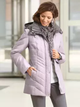 Стеганая куртка Classic Basics с капюшоном, серый