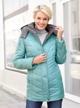Стеганая куртка Classic Basics с капюшоном, серый