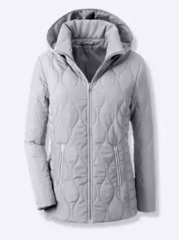 Стеганая куртка Classic Basics с капюшоном, серый