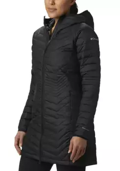Стеганая куртка Columbia "POWDER LITE MID JACKET", с капюшоном, черный