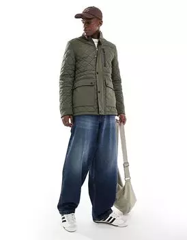 Стеганая куртка цвета хаки Threadbare