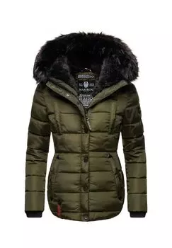 Стеганая куртка цветок лотоса MARIKOO, оливковый