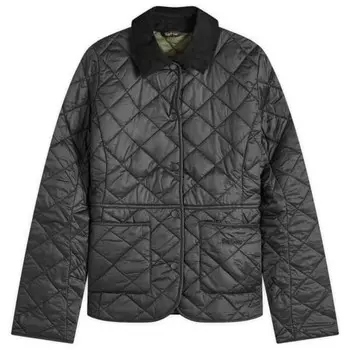 Стеганая куртка Деверон Barbour, черный